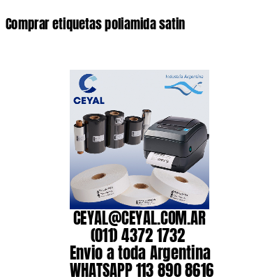 Comprar etiquetas poliamida satin