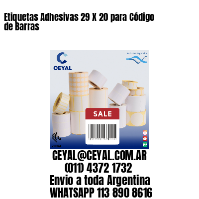 Etiquetas Adhesivas 29 X 20 para Código de Barras