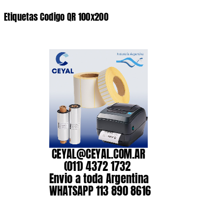 Etiquetas Codigo QR 100x200