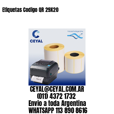 Etiquetas Codigo QR 29X20