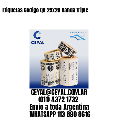 Etiquetas Codigo QR 29×20 banda triple