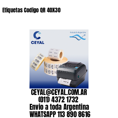 Etiquetas Codigo QR 40X30