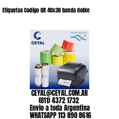 Etiquetas Codigo QR 40x30 banda doble