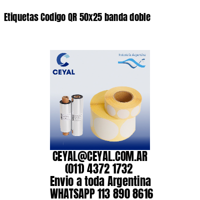 Etiquetas Codigo QR 50×25 banda doble