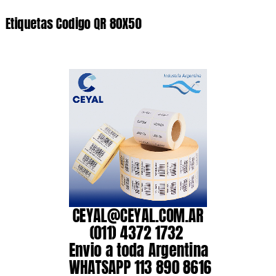 Etiquetas Codigo QR 80X50