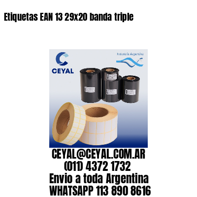 Etiquetas EAN 13 29×20 banda triple