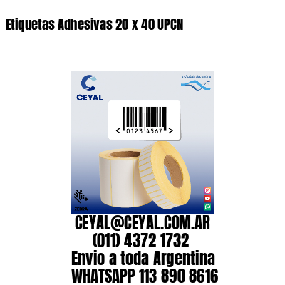 Etiquetas Adhesivas 20 x 40 UPCN