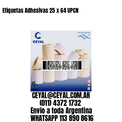 Etiquetas Adhesivas 25 x 64 UPCN