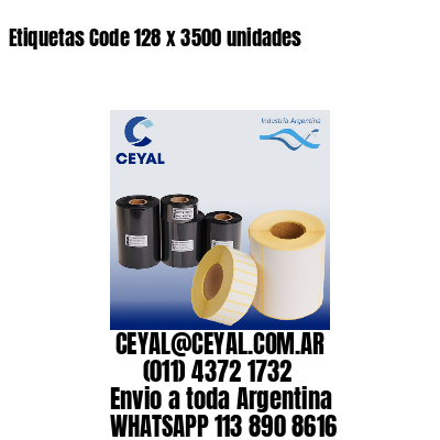 Etiquetas Code 128 x 3500 unidades