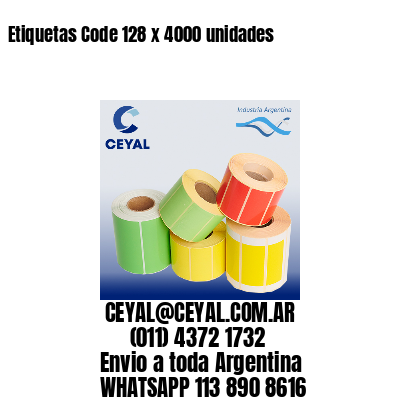 Etiquetas Code 128 x 4000 unidades