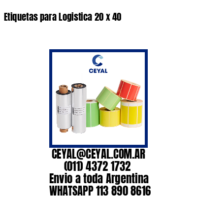 Etiquetas para Logistica 20 x 40