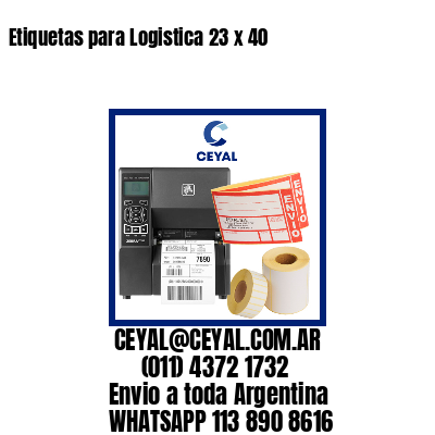 Etiquetas para Logistica 23 x 40