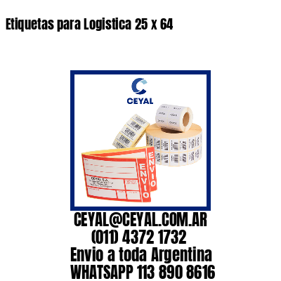 Etiquetas para Logistica 25 x 64