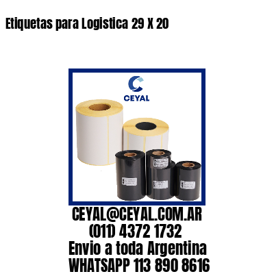 Etiquetas para Logistica 29 X 20