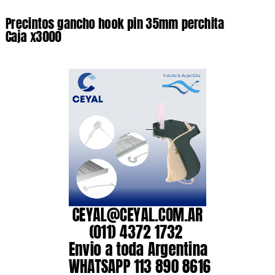 Precintos gancho hook pin 35mm perchita Caja x3000