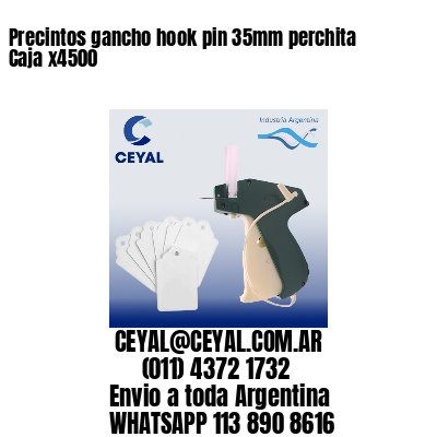 Precintos gancho hook pin 35mm perchita Caja x4500