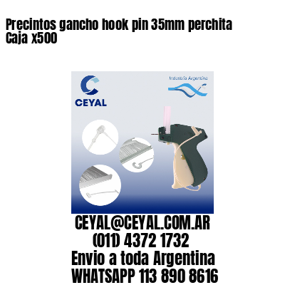 Precintos gancho hook pin 35mm perchita Caja x500