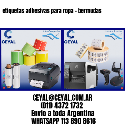 etiquetas adhesivas para ropa - bermudas