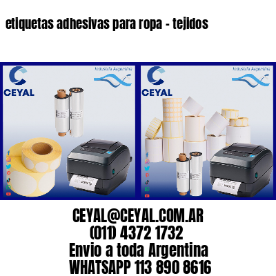 etiquetas adhesivas para ropa - tejidos