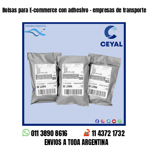 Bolsas para E-commerce con adhesivo - empresas de transporte