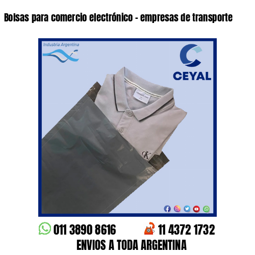 Bolsas para comercio electrónico - empresas de transporte