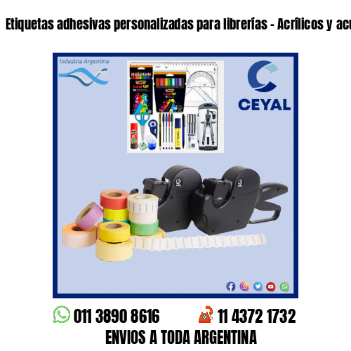 Etiquetas adhesivas personalizadas para librerías - Acrílicos y acuarelas