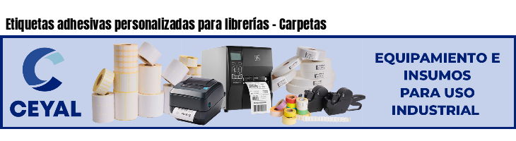 Etiquetas adhesivas personalizadas para librerías - Carpetas