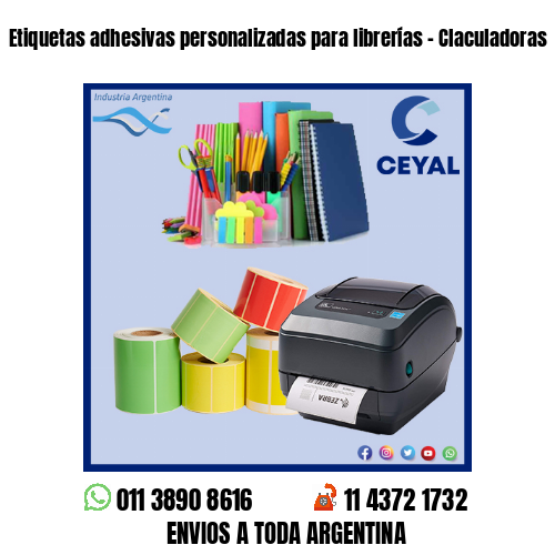 Etiquetas adhesivas personalizadas para librerías - Claculadoras