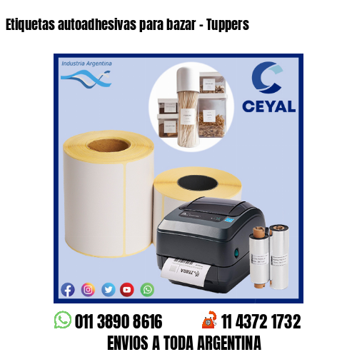 Etiquetas autoadhesivas para bazar – Tuppers