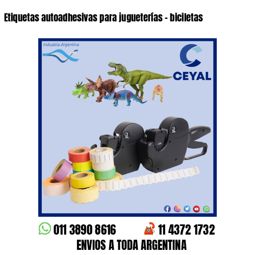 Etiquetas autoadhesivas para jugueterías - biciletas