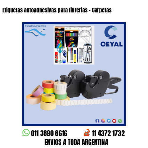 Etiquetas autoadhesivas para librerías – Carpetas