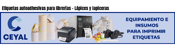 Etiquetas autoadhesivas para librerías - Lápices y lapiceras