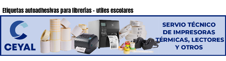 Etiquetas autoadhesivas para librerías - utiles escolares