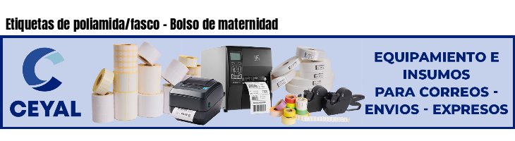 Etiquetas de poliamida/fasco - Bolso de maternidad