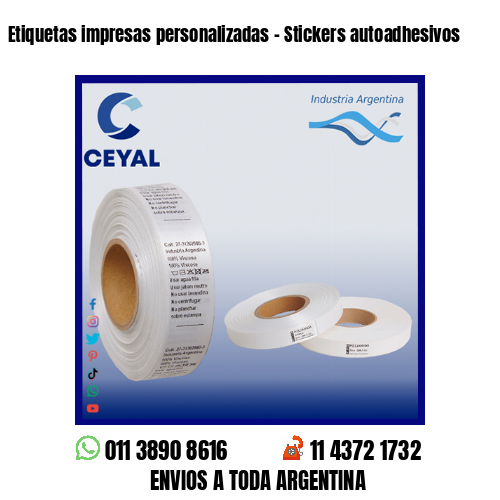 Etiquetas impresas personalizadas – Stickers autoadhesivos