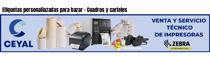 Etiquetas personaliazadas para bazar - Cuadros y carteles