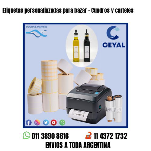 Etiquetas personaliazadas para bazar - Cuadros y carteles