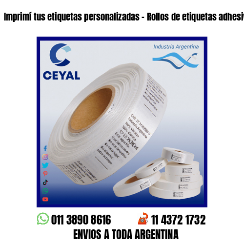 Imprimí tus etiquetas personalizadas – Rollos de etiquetas adhesivas en blanco