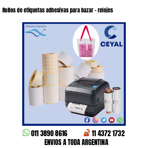 Rollos de etiquetas adhesivas para bazar – relojes