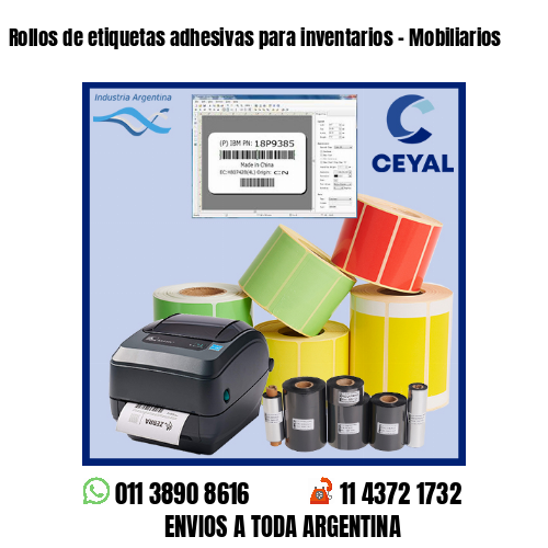 Rollos de etiquetas adhesivas para inventarios – Mobiliarios