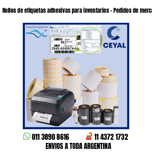 Rollos de etiquetas adhesivas para inventarios - Pedidos de mercadería