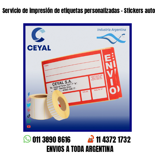 Servicio de impresión de etiquetas personalizadas - Stickers autoadhesivos