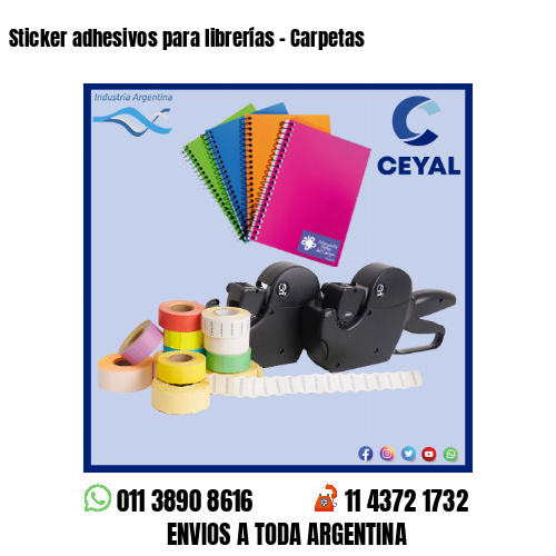 Sticker adhesivos para librerías - Carpetas