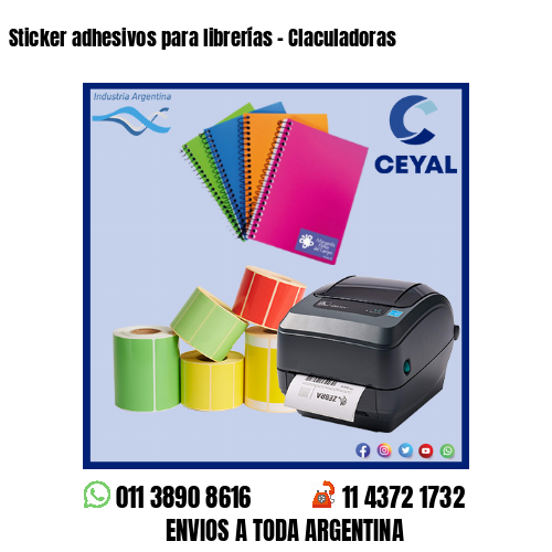 Sticker adhesivos para librerías - Claculadoras