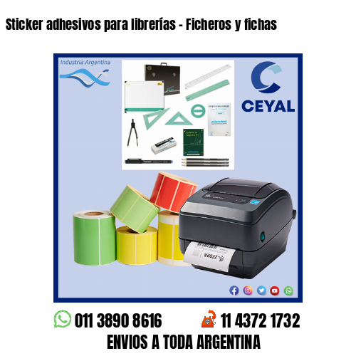 Sticker adhesivos para librerías - Ficheros y fichas