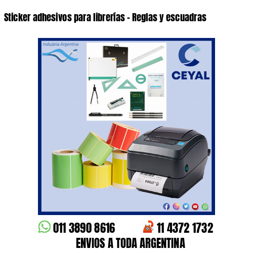 Sticker adhesivos para librerías – Reglas y escuadras