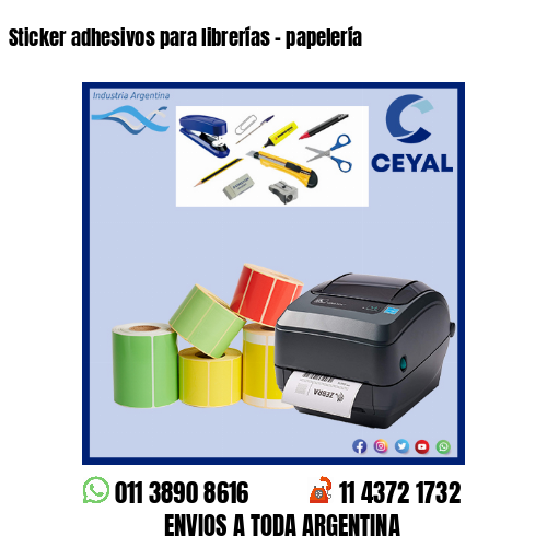 Sticker adhesivos para librerías - papelería