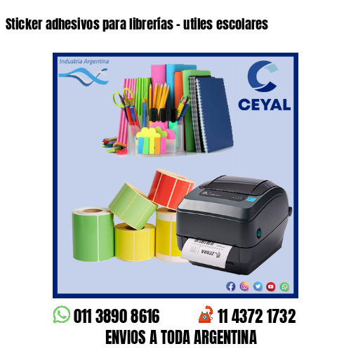 Sticker adhesivos para librerías - utiles escolares