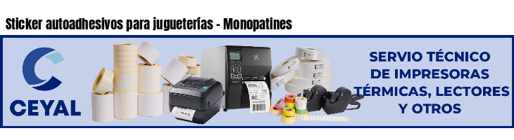 Sticker autoadhesivos para jugueterías - Monopatines