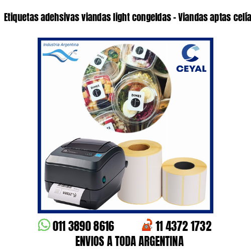 Etiquetas adehsivas viandas light congeldas – Viandas aptas celíacos